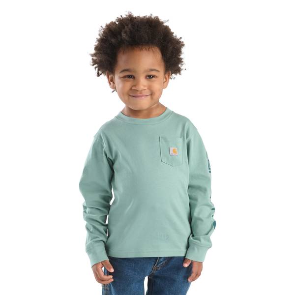 Photo of Toddler Boys Long Sleeve Graphic Pocket T-Shirt
