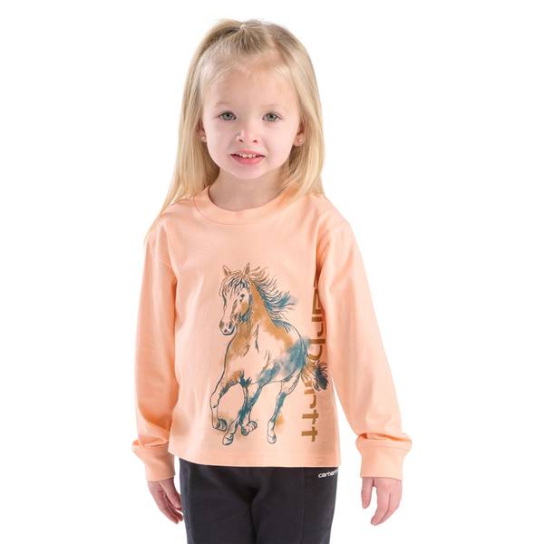 Photo of Toddler GIrl's Long Sleeve Wild Horse T-Shirt