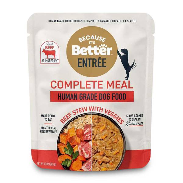 Photo of 10 oz Beef Stew with Veggies Entree Complete Meal Dog Food