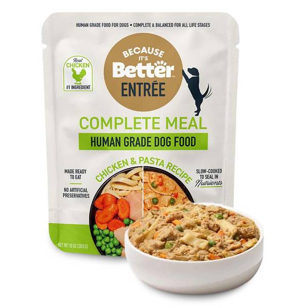 Photo of 10 oz Chicken & Pasta Recipe Entree Complete Meal Dog Food