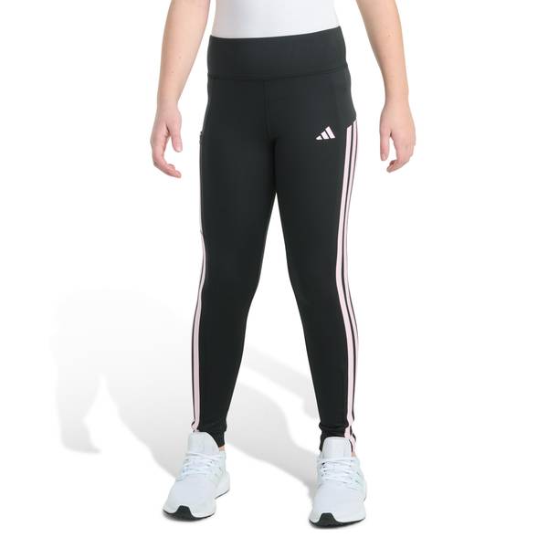 Photo of Girl's Detached Waistband Cell Phone Pocket 3-Stripe Leggings