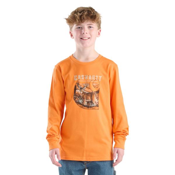 Photo of Boy's Long Sleeve Deer Logo T-Shirt