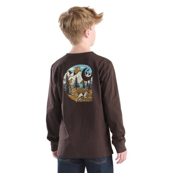 Photo of Boy's Long Sleeve Dog "C" Pocket T-Shirt