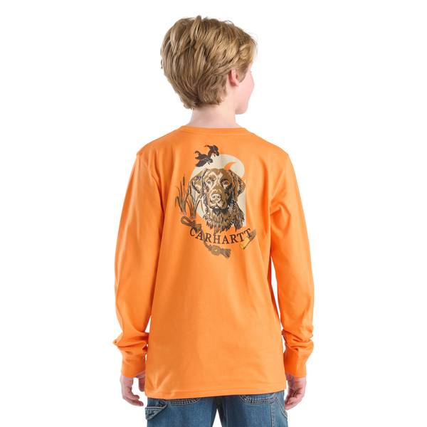 Photo of Boy's Long Sleeve Dog Pocket T-Shirt
