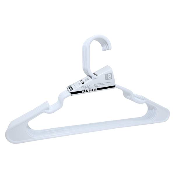 Photo of Medium Weight Plastic Hangers, 8-Pack