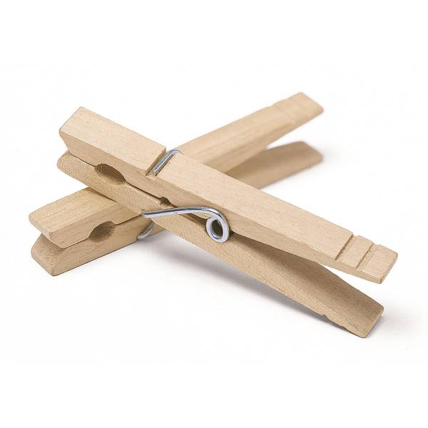 Photo of 50-Count Natural Wooden Clothespins