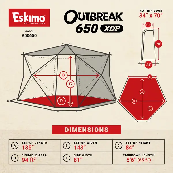 Eskimo Pop-Up Outbreak 650XDP Ice Shelter - 50650 | Blain's Farm