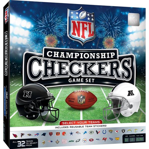 Masterpiece NFL3050 NFL Checkers Board Game