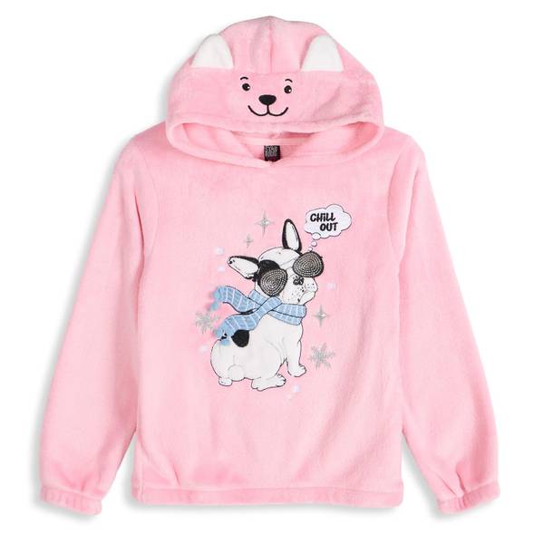 Photo of Girls' Long Sleeve Faux Fur Hoodie