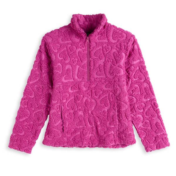 Photo of Girls Knit Sherpa Mock Neck 1/4 Zip Top