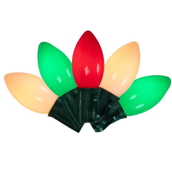 Photo of C9 LED Retro 20 Light String Lights - Traditional (Red, Green, White Bulb)
