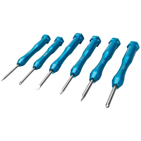 Performance Tool 6-Piece Aluminum Precisions Screwdriver Set
