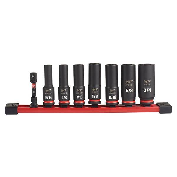 Photo of 8PC SHOCKWAVE Impact Duty 3/8" Drive SAE Deep 6 Point Socket Set