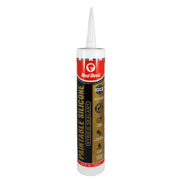 Photo of 9 oz White Paintable Silicone Hybrid Sealant
