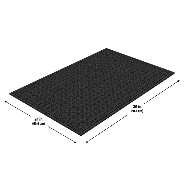 Apache Mills Textures Squares Onyx 2' x 3' - ADEJ | Blain's Farm