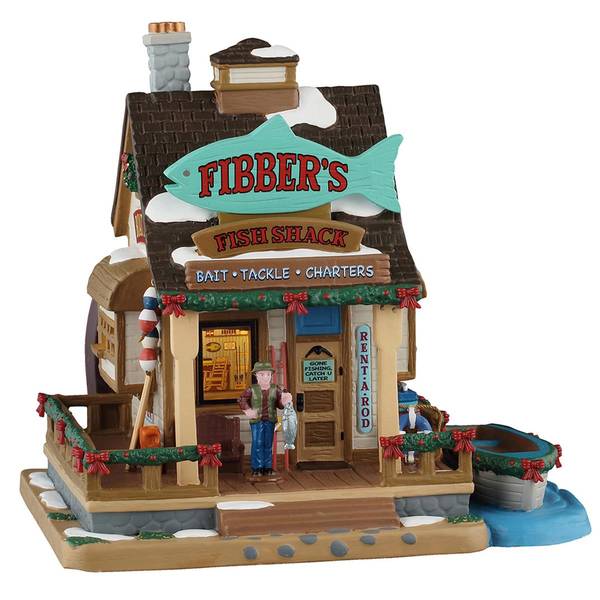 Lemax Liberty Trail Fire House #45273 - Lighted Christmas Village Building With Decorated Tree & Lights (2024 Release) - View #4
