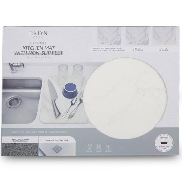 Photo of White Marble Diatomite Kitchen Mat