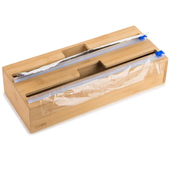 CORE BAMBOO Bamboo Foil and Plastic Wrap Organizer - 44379