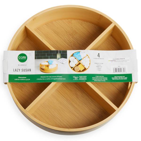 Photo of 4-Compartment Bamboo Lazy Susan