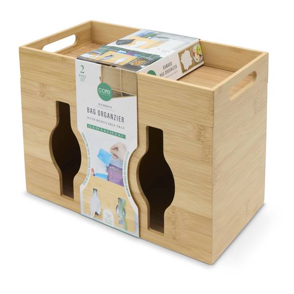 Photo of Bamboo Plastic Bag with Tray Organizer