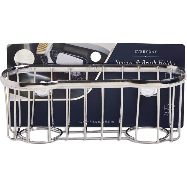 Photo of Silver Rounded Sponge and Brush Holder