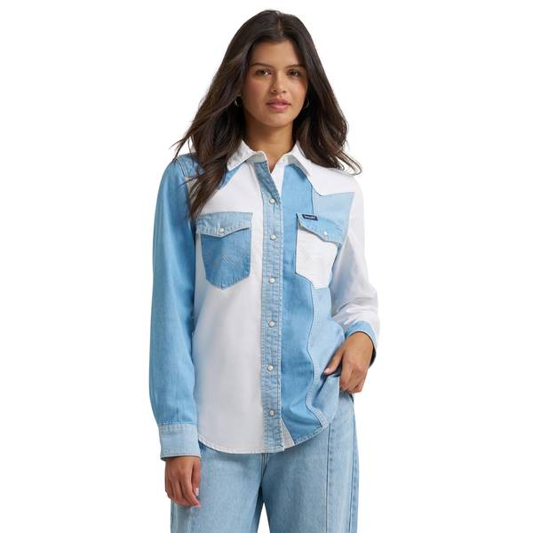 Photo of Women's Snap Pieced Denim Shirt