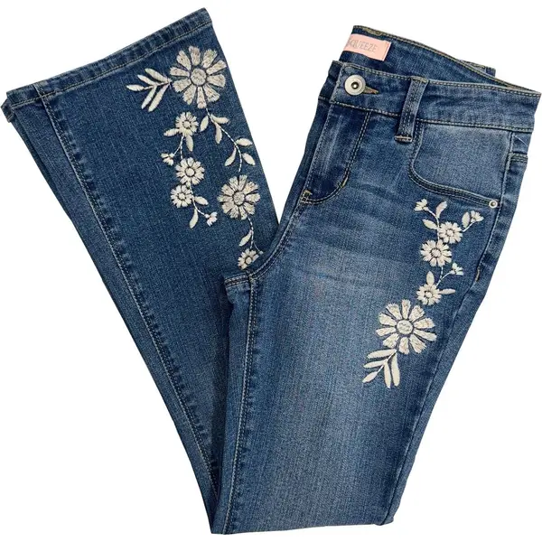 Pantalon Jean Floral Gymboree Pour Fille - Taille 3, Taille Ajustable, Occasion Très Bon état