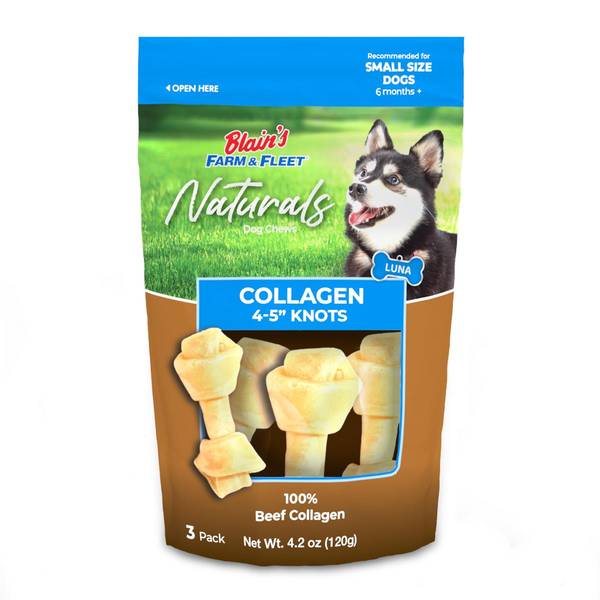 Photo of 3-Pack 4" Collagen Knot Bone Dog Chew