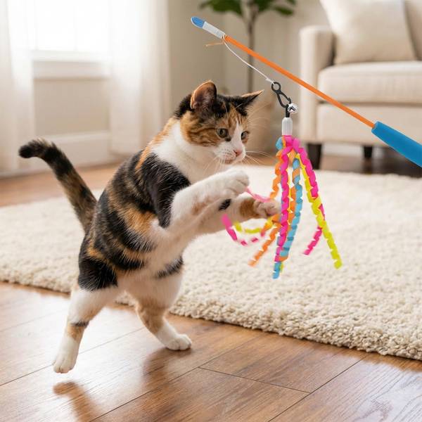 Blain's Farm & Fleet 5-Piece Feline Fusion Cat Teaser Toy - 59981