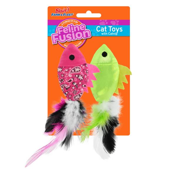 Photo of 2-Pack Feline Fusion Paisley and Shiney Catnip Fish Cat Toy