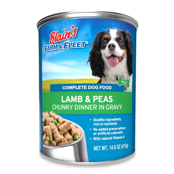 Blain's Farm & Fleet Chunks in Gravy Lamb & Peas Wet Dog Food