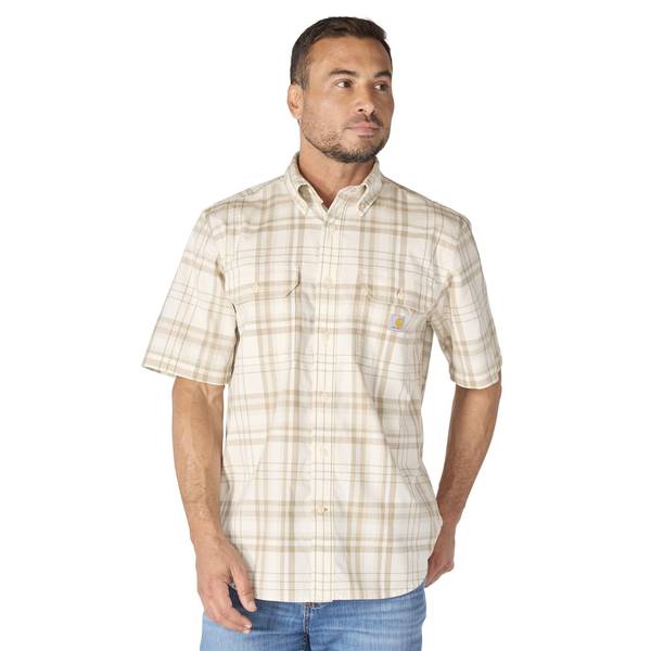 Photo of Men's Fort Loose Short Sleeve Plaid Shirt
