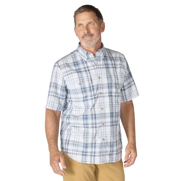 Photo of Men's Fort Loose Short Sleeve Plaid Shirt