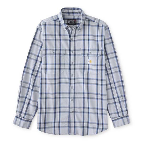 Carhartt Men's Flame Resistant Force Rugged Flex Loose Fit Midweight Twill Plaid Shirt