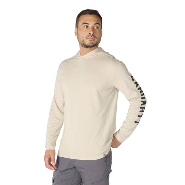 Photo of Men's Force Relaxed Fit Midweight Long-Sleeve Logo Graphic Hooded T-Shirt