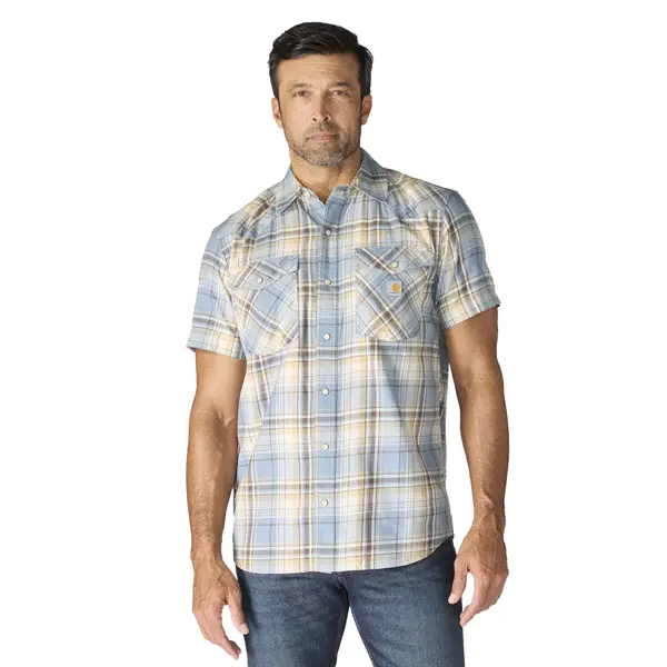 Carhartt Men's Montana Bozeman Relaxed Short Sleeve Plaid Shirt