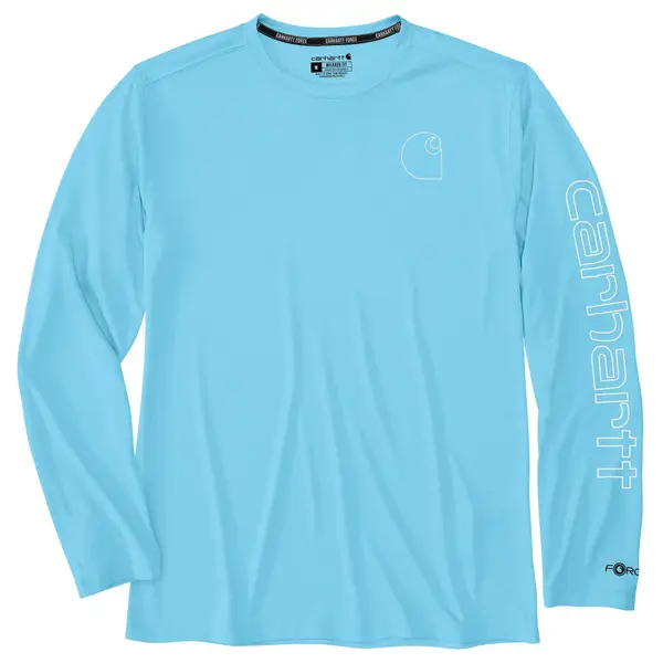 Carhartt Men's Force Sun Defender Lightweight Long-Sleeve Logo