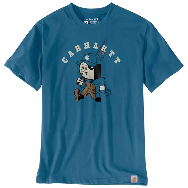Carhartt Men's Irvine Relaxed Fishing T-Shirt, Dark Tranquil Blue