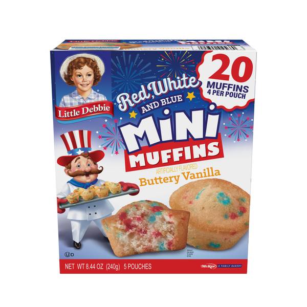 Photo of 5-Pouch Red, White and Blue Mini Muffins