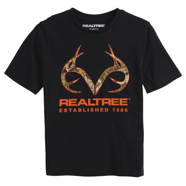 Photo of Boys Leafy Camo Logo Tee