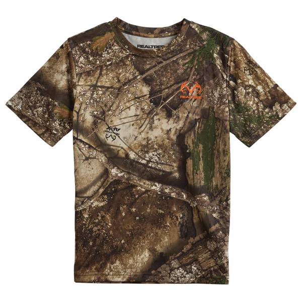 Realtree Boys Leafy Camo All Over Print Tee - 26RFT3912-S