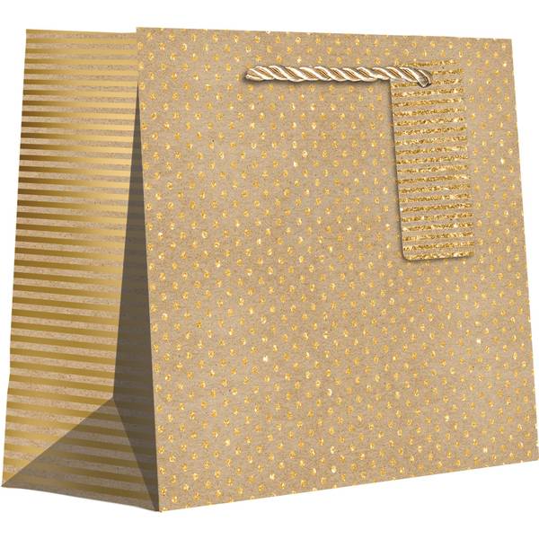 Photo of Medium Gold Dot and Stripe Gift Bag