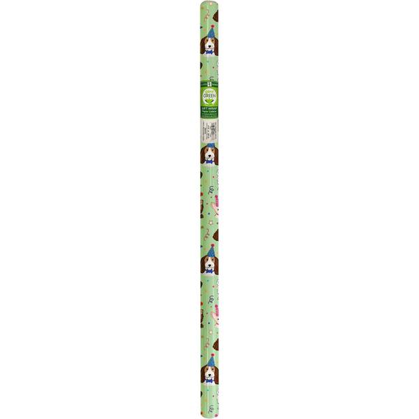 Photo of 30" x 5' Festive Pups Gift Wrap Roll