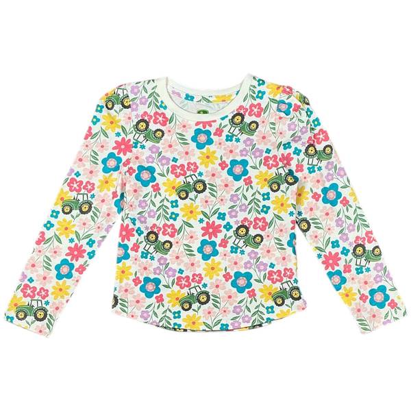 Photo of Toddler Girls' Tractors Floral Print Long Sleeve Tee