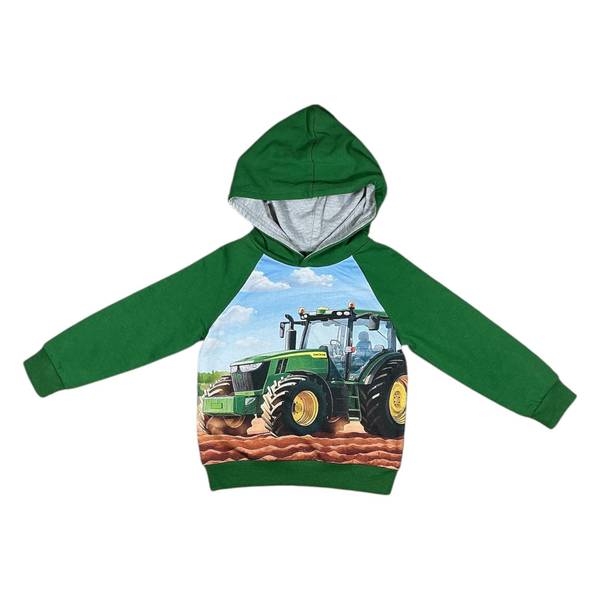 Photo of Boys' Tractor Field Scene Pullover Hoodie