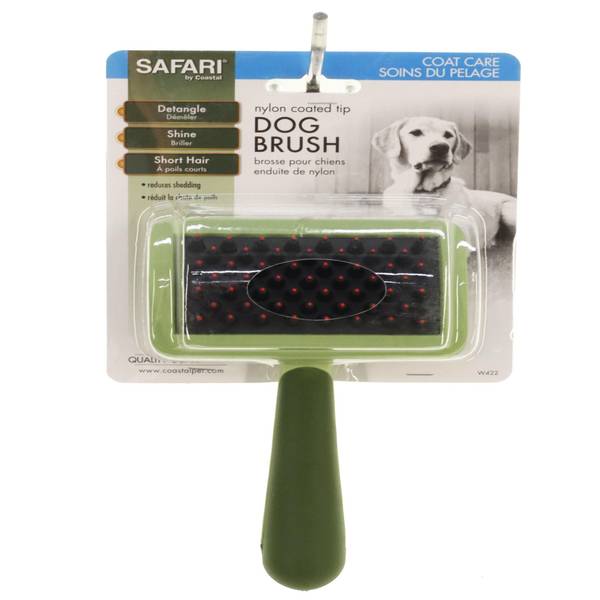 Safari Nylon Coated Tip Shorthair Dog Brush W422 NCL00