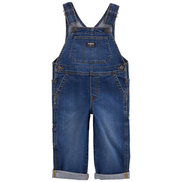 Oshkosh Toddler Boy's Stretch Medium Wash Denim Overalls