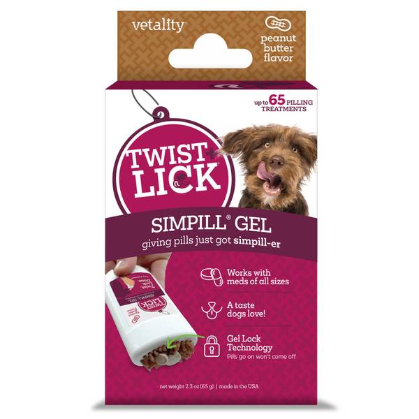 Photo of 2.3 oz Twist 'n Lick SimPill Peanut Butter Flavor Dog Treat