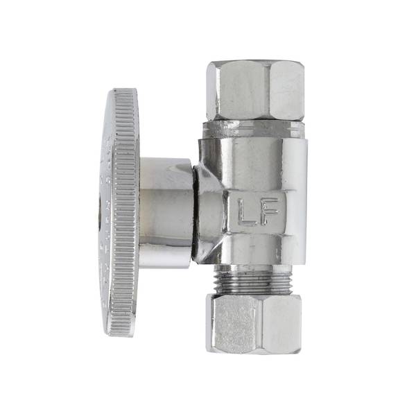 Photo of Quarter Turn Straight Repair Valve - 3/8" Comp Female x 3/8" OD - Lead Free
