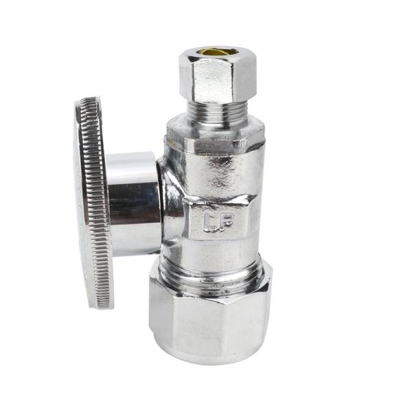 Photo of 1/2" Comp Pex x 3/8" O.D. Quarter Turn No Crimp PEX Straight Valve
